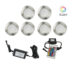 NP LED Trappelys Rund 6*0,5W RGBW IP67 Dimbar Komplett set