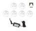 NP Trappebelysning LED 6 X 0,4W Kaldhvit IP65 Hvit