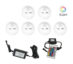 NP Trappebelysning LED 6 X 0,4W RGBW IP65 Hvit