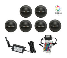NP Terrassebelysning B5 12 X 0,4W RGBW IP65 Sort Dimbar