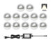 NP Trappebelysning LED 12 X 0,4W Kaldhvit IP65 Grå
