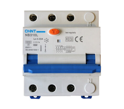 Jordfeilautomat 3 Pol 16A B-KAR 30mA 4mod