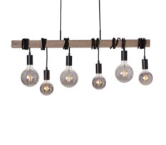 Luga Taklampe 6L Sort/Natur