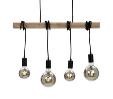 Luga Taklampe 4L Sort Natur