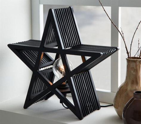 Bamboo Bordlampe Sort 2