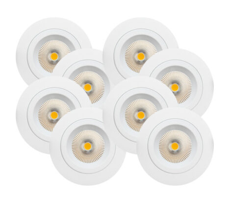 Eco Hvit 8W DimToWarm 8-Pack