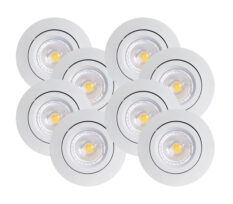 Ultraslim Isosafe Hvit 5W DimToWarm 8-Pack