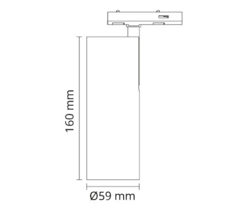 Zip Tube Mini 3-Tenning Sort 900lm 3000K Ra 98 Dimbar 2