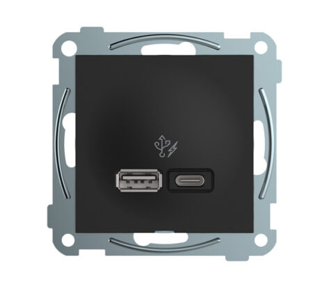 Elko Plus USB PD A+C Lader 45W Innfelt Sort