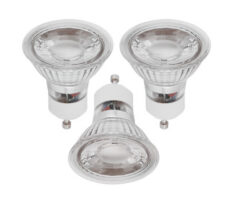 Spotlight LED Pære 3W 2700K 220lm GU10 Glass 3PK