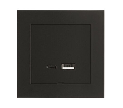 SG USB Lader Innfelt A+C 3A Sort
