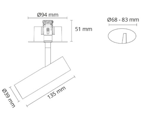 Tube Micro R Sort DimToWarm 590lm 2000-2800K 2
