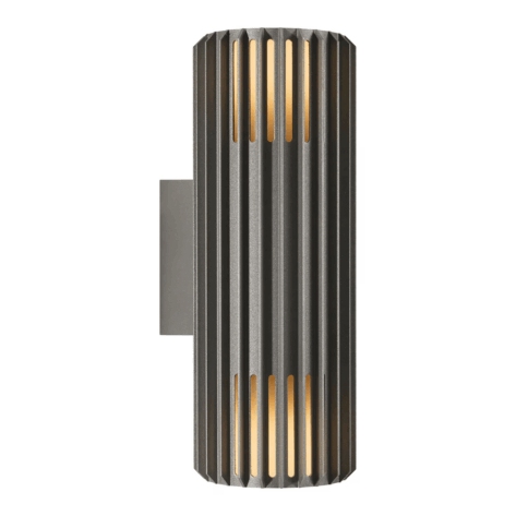 Nordlux Aludra x2 Vegglampe IP54 Seaside antrasit