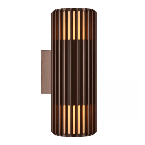 Nordlux Aludra x2 Vegglampe IP54 Seaside Metallisk brun