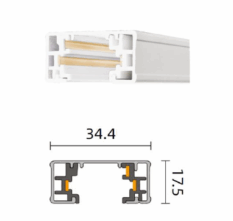 TL Skinne 1fase Utenpåliggende 0320 Hvit 2m