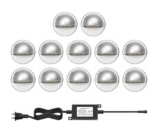 NP Led Trappelys A2 12 X 0,4W Varmhvit IP65 Grå Dimbar