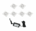 NP Terrassebelysning A2 6 X 0,6W Varmhvit Firkant IP67 Dimbar