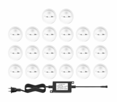 Nordic Terrassebelysning A2 20 X 0,4W Varmhvit IP65 Hvit Dimbar