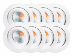 SG Junistar Eco Isosafe Hvit 6W 3000K 8-Pack