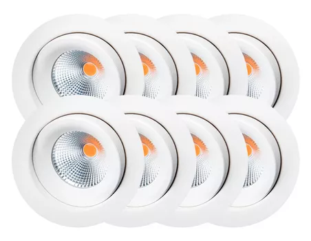 SG Junistar Eco Isosafe Hvit 6W 3000K 8-Pack