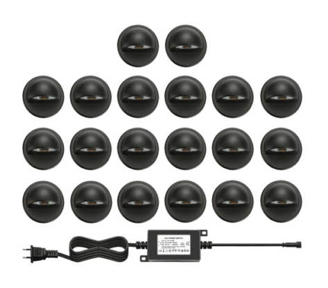 Nordic Terrassebelysning A2 20x0.4W Varmhvit IP65 Sort