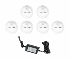 NP Terrassebelysning A2 6x0.4W Varmhvit IP65 Hvit