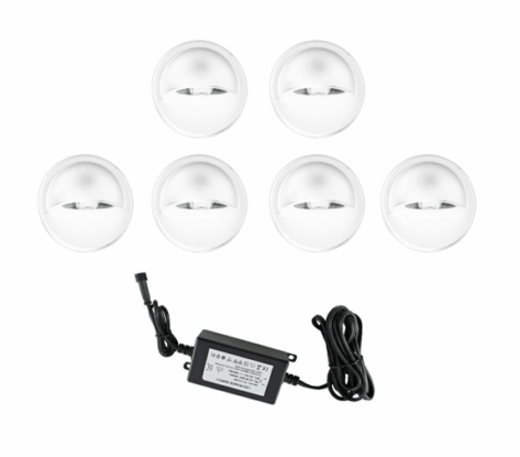 NP Terrassebelysning A2 6x0.4W Varmhvit IP65 Hvit