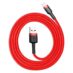 Baseus Cafule USB Lightning kabel 2.4A 1m Sort Rød