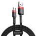 Baseus Cafule USB-A til Micro-USB 2.4A 1m Sort Rød