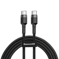 Baseus Cafule USB-C til USB-C-kabel 1m Flettet Sort/Grå