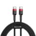 Baseus Cafule 60W USB-C PD QC3.0 1m kabel Sort-Rød