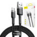 Baseus Cafule Forsterket USB USB-C 2A 3m kabel Sort-Grå