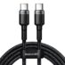 Baseus PD2.0 Cafule USB-C til USB-C 100W 2m Sort