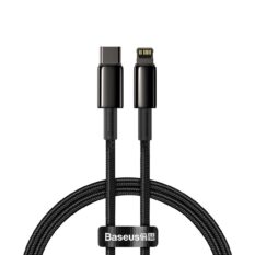 Baseus Tungsten Gold USB-C Lightning Kabel 20W 2M Sort