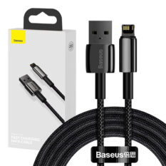 Baseus Tungsten gullkabel USB til iP 2.4A 2m Sort