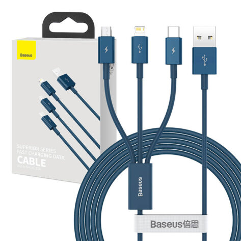 Baseus Superior 3-in-1 USB USB-C Micro Lightning 3.5A