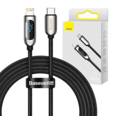 Baseus Display USB-C kabel Lightning PD 20W 2m Sort