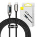 Baseus Display USB-C kabel Lightning PD 20W 2m Sort