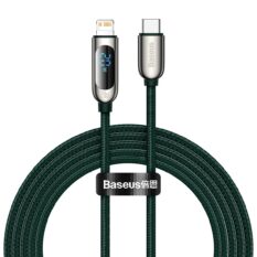 Baseus Display USB-C PD 20W - Lightning kabel 2m Grønn