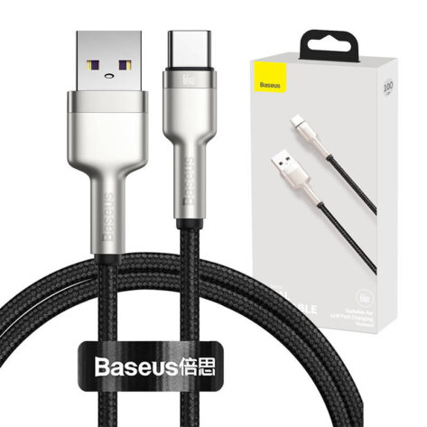 Baseus Cafule USB-A - USB-C 66W 1m Kabel Sort