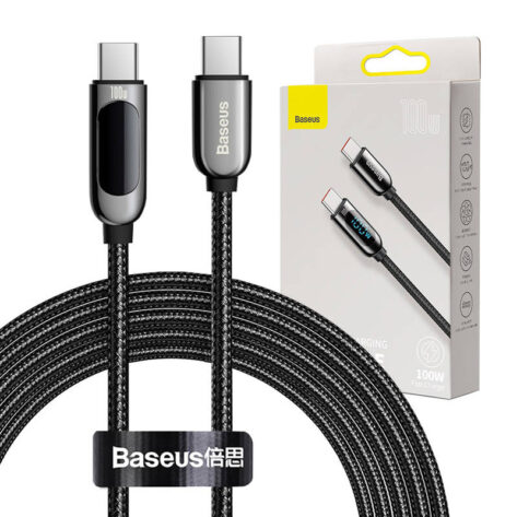 Baseus Display Kabel USB-C 100W 2m Sort