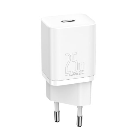 Baseus Super Si Vegglader 25W PD og QC Hvit