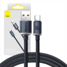 Baseus Crystal Shine USB til USB-C 100W 1,2m Sort