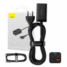 Baseus GAN3 Pro 4x USB-A USB-C PD QC4.0 65W Sort