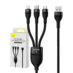 Baseus Flash Series 2 3-i-1 Ladekabel 100W 1.2m Sort