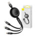 Baseus Bright Mirror 3 USB 3-in-1 66W 2A 1.1m Sort