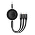 USB 3-in-1 cable for micro USB / USB-C / Lightning 66W / 2A 1.1m (Black)