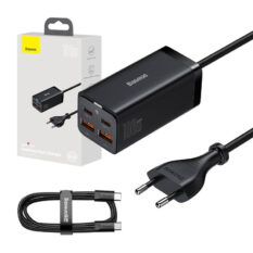 Baseus Lader GaN3 Pro 2xUSB-C+2xUSB 100W Sort
