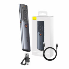 Baseus Orange Dot Laserpresenter for presentasjoner grå