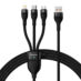 USB-C + micro USB + Lightning